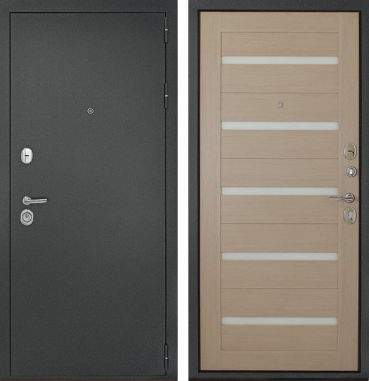 Дверь Рубикон Царга Серебро Капучино DIS007086